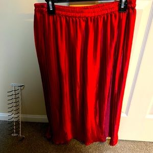 Red ankle length skirt. Size L